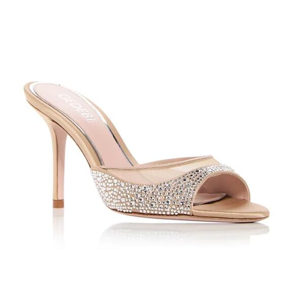 GEDEBE ISABELI EMBELLISHED SLIDE SANDALS MULES